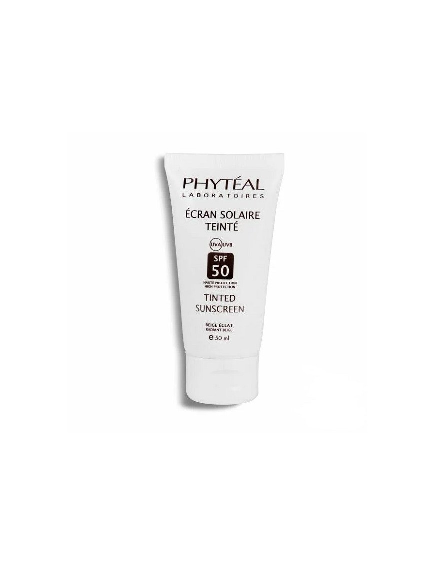 ECRAN SOLAIRE PEAU SECHE PHYTEAL TEINTE BEIGE ECLAT 01  SPF50+ 50ML