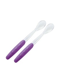 NUK 2 Cuillères en Silicone 4-6 Mois - Pratiques et Douces