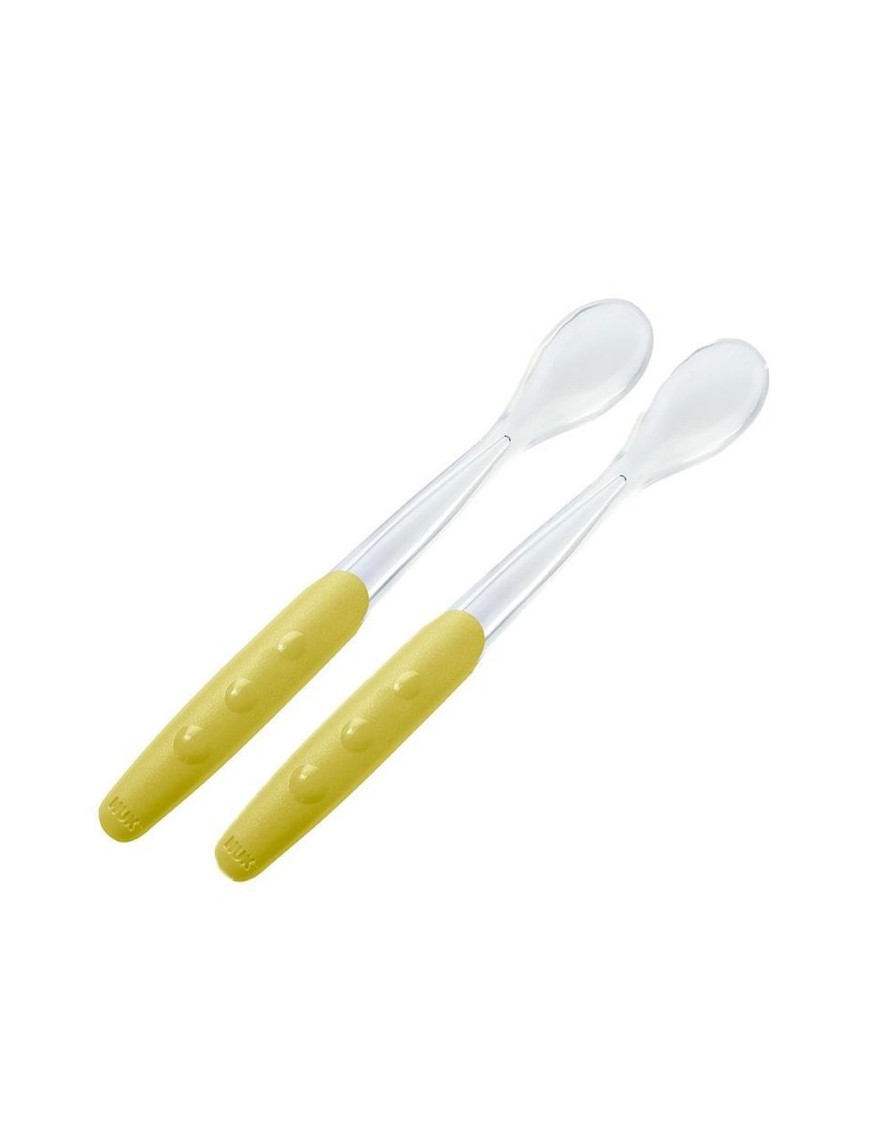 2 CUILLERES EN SILICONE NUK 4-6MOIS