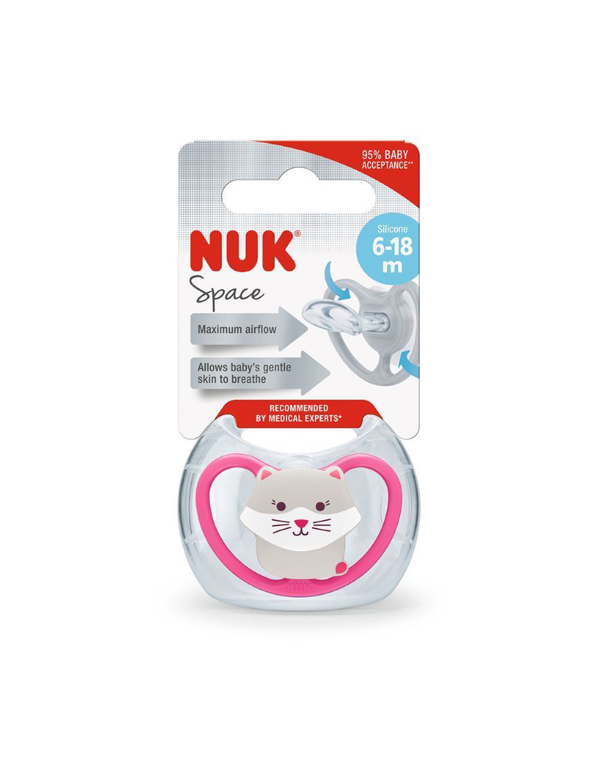 NUK Sucette Space 6_18 Mois pour Bébé - Confort et Respiration