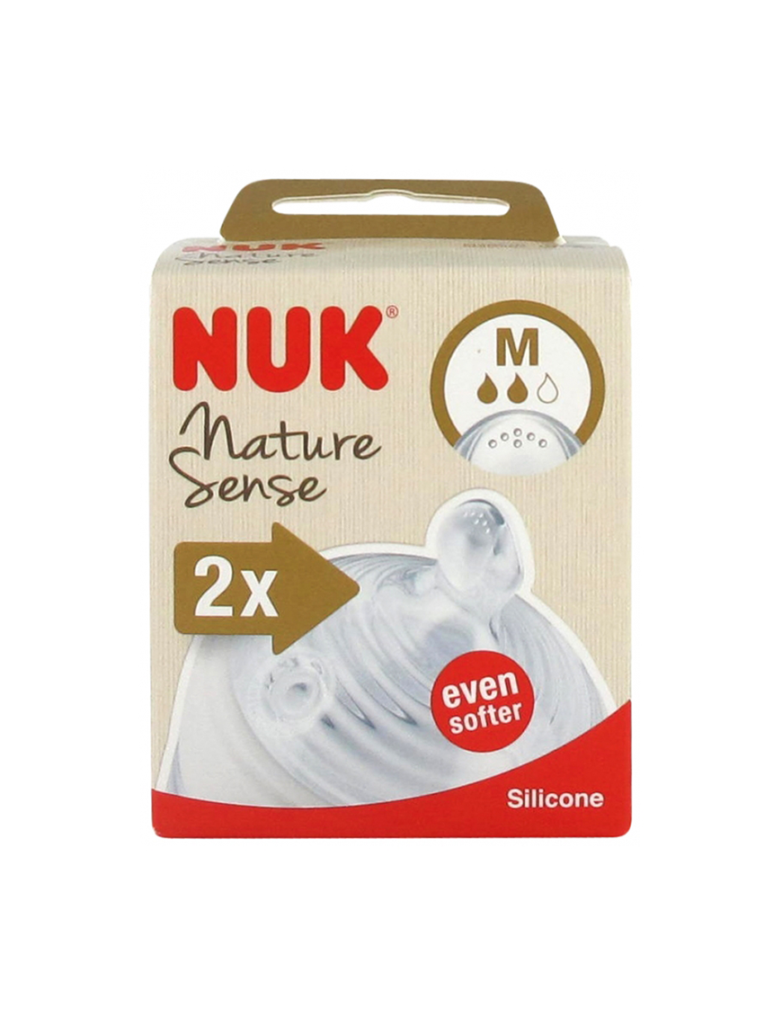 2 TÉTINES SILICONE TAILLE M NUK NATURE SENSE