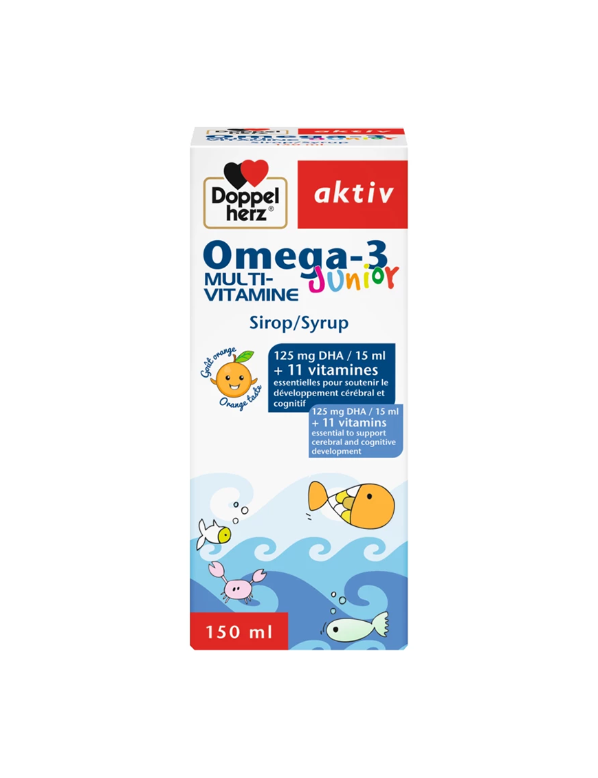 Sirop Omega-3 Multivitamines Junior 150ml de Doppelherz Aktiv. Soutien