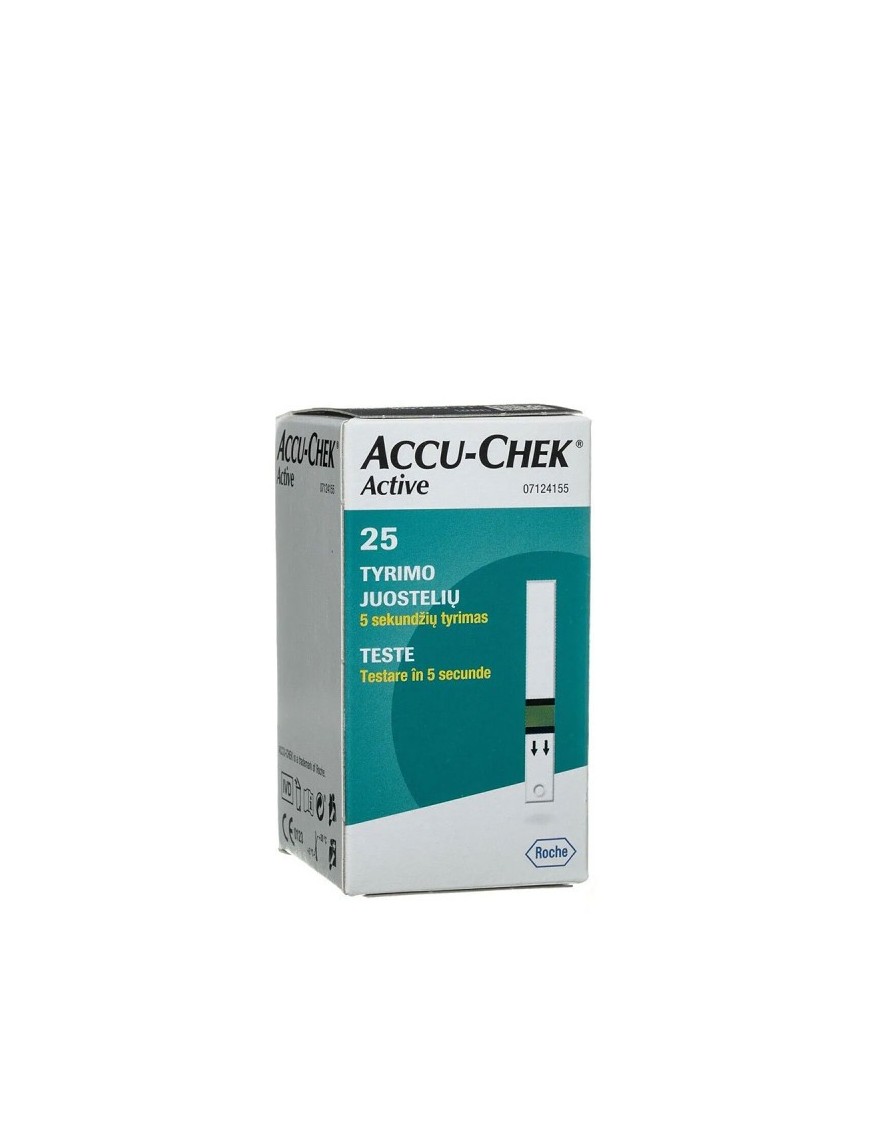 Bandelettes Test Glycémie x25 - Accu-Chek Active