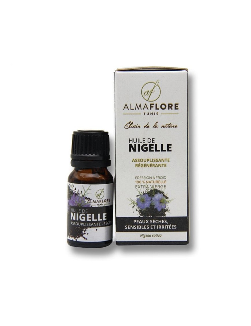 Huile Végétale de Nigelle 10ml - Almaflore, soin réparateur naturel