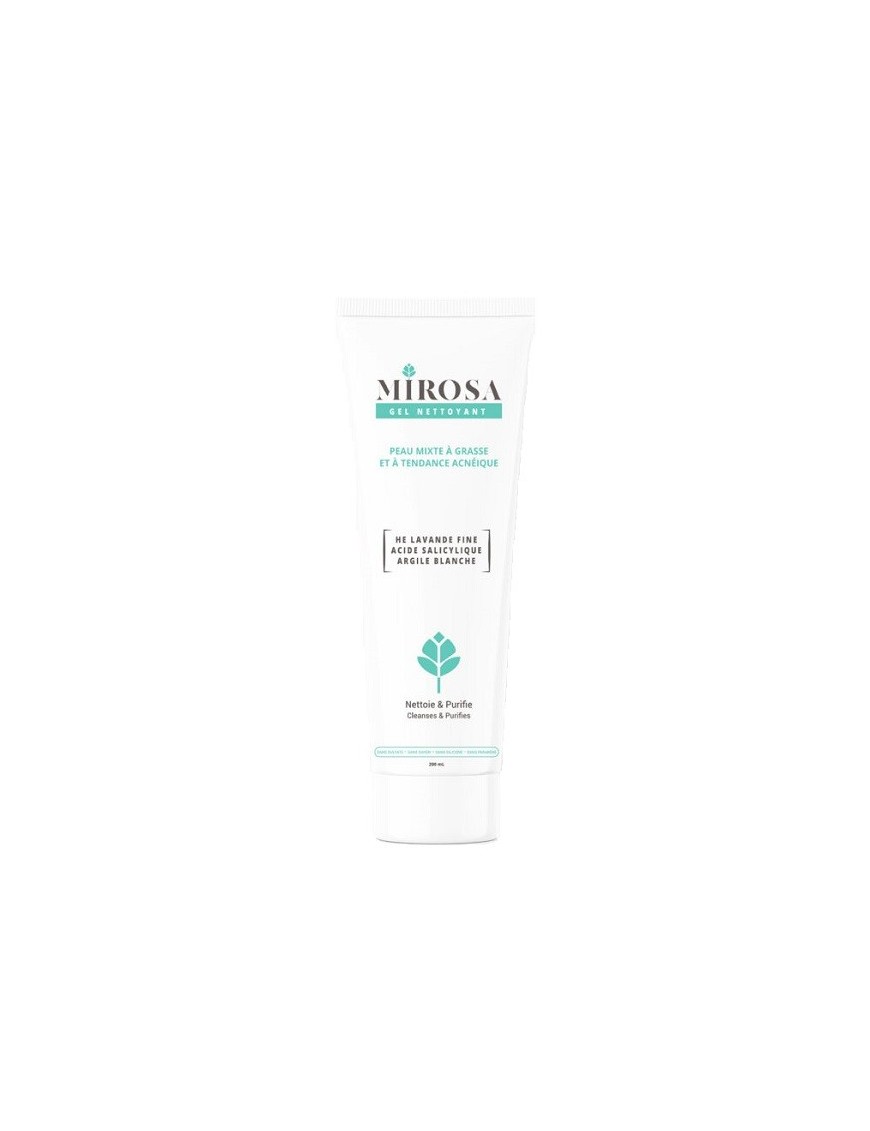 Gel Nettoyant Peau Mixte à Grasse 200ml Mirosa - Fraîcheur et Pureté