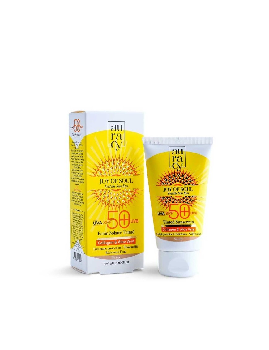 "Écran Solaire teinté beige SPF50+ 50g AURACY - Protection UV