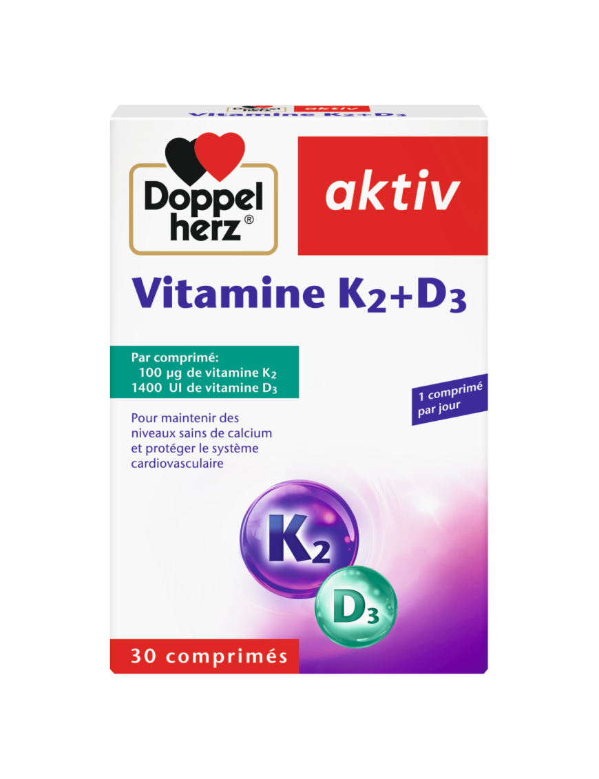 COMPLEMENT ALIMENTAIRE DOPPELHERZ AKTIV VITAMINE K2+D3 30 COMPRIMES