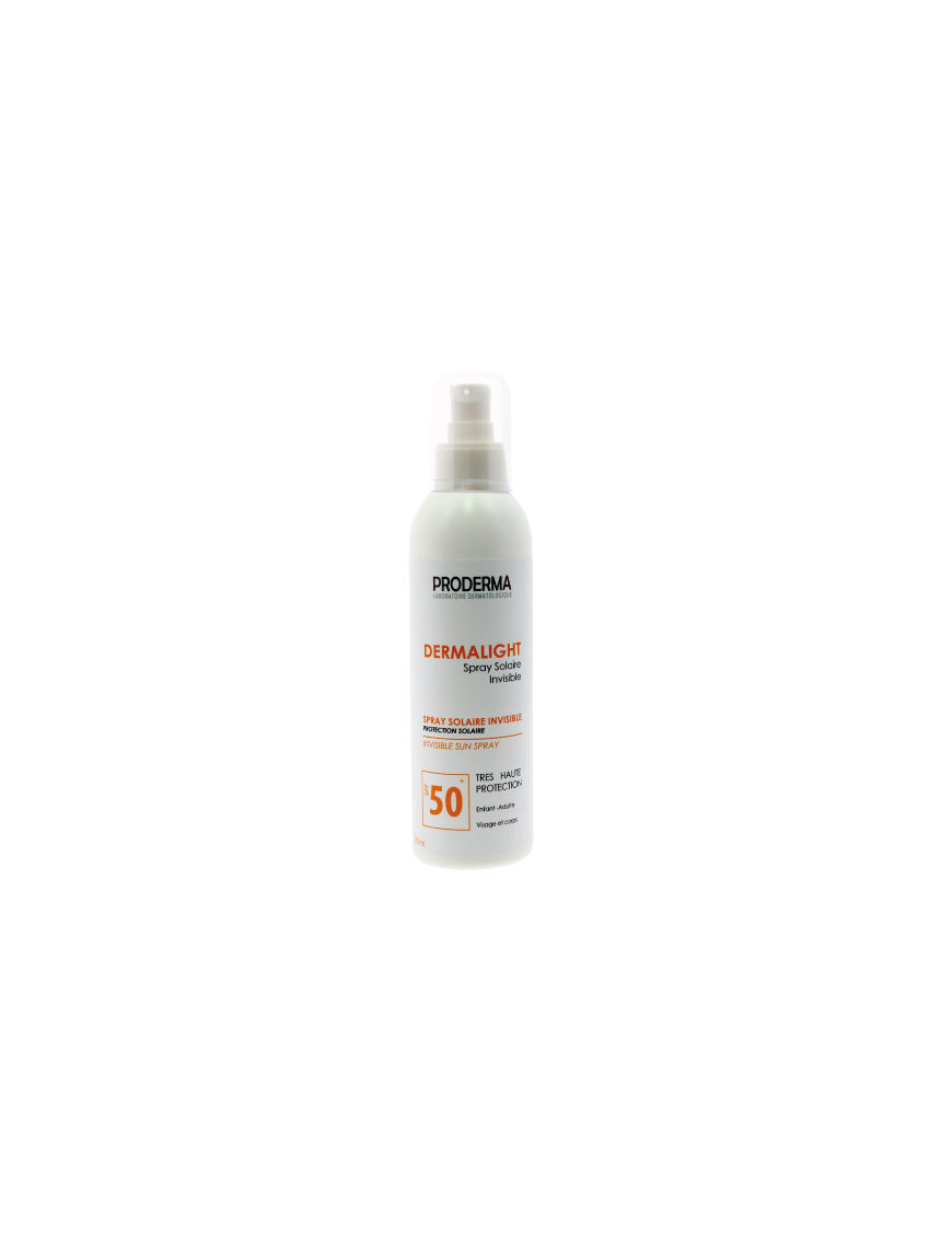 SPRAY SOLAIRE INVISIBLE PRODERMA DERMALIGHT SPF50+ 220ML