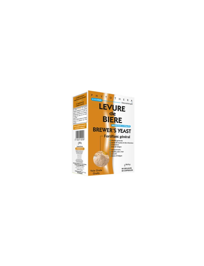 COMPLEMENTS ALIMENTAIRES LEVURE DE BIERE PHYTOTHERA 60 CAPSULES