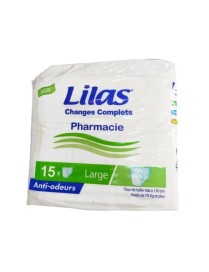 COUCHES ADULTES LILAS CONFORT PROTECT LARGE 15 PIECES