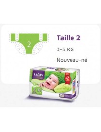 COUCHE BEBE LILAS CONFORT MAX 3-5KG 32 PIECES