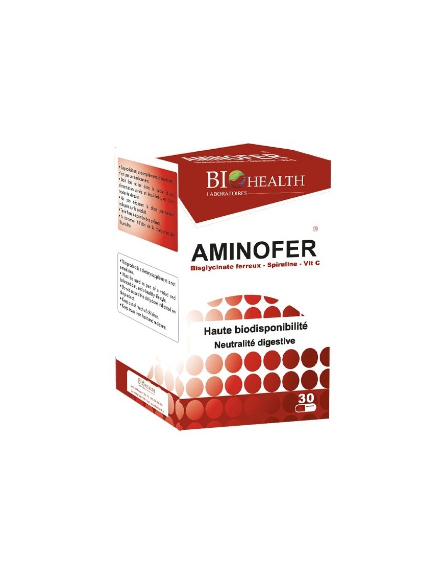 COMPLEMENT ALIMENTAIRE BIOHEALTH AMINOFER 30 GELULES
