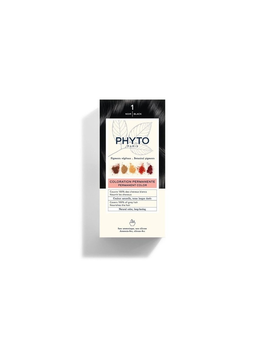 Coloration Permanente Phyto Color Noir 1 – Soin Naturel Cheveux