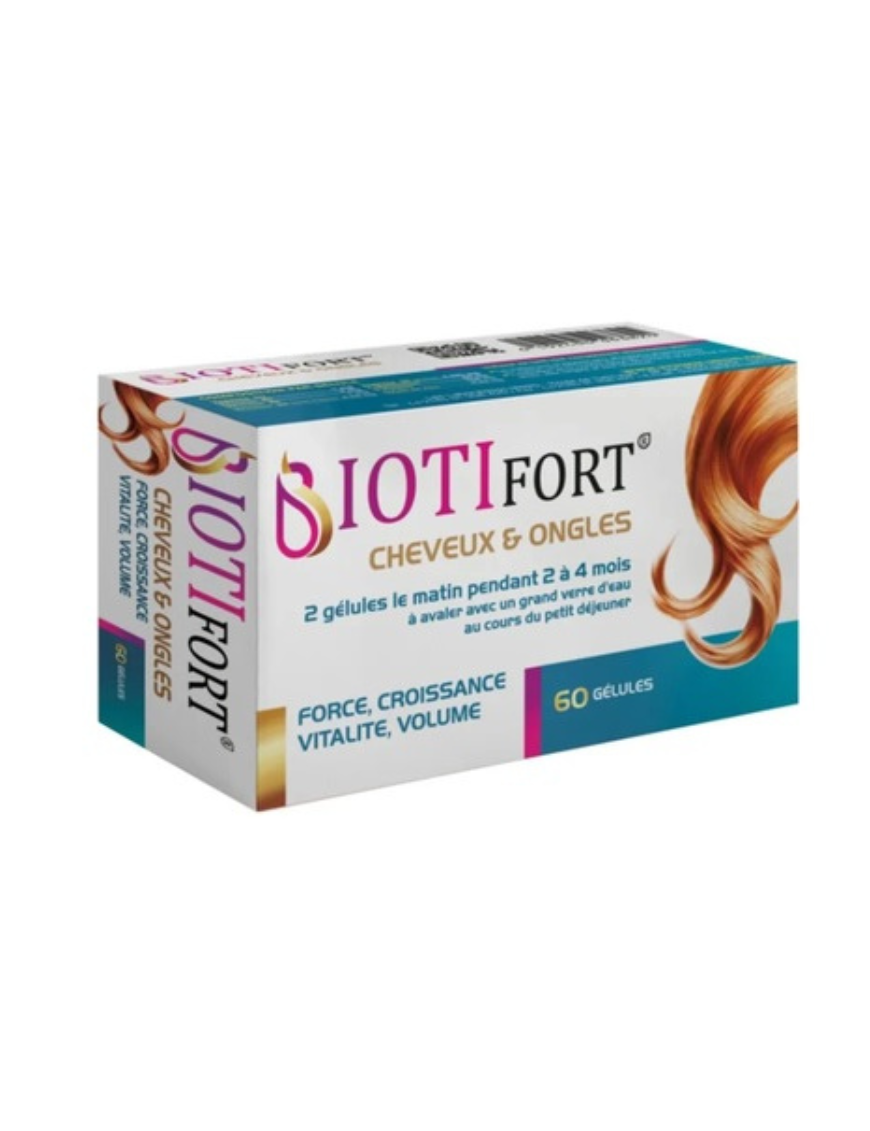 COMPLEMENT ALIMENTAIRE CHEVEUX ET ONGLES BIOTIFORT 60 GELULES