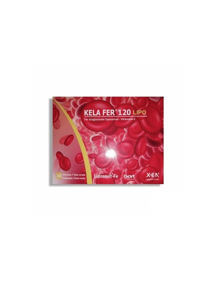 COMPLEMENT ALIMENTAIRE XEN KELA FER 120 LIPO 30 GELULES