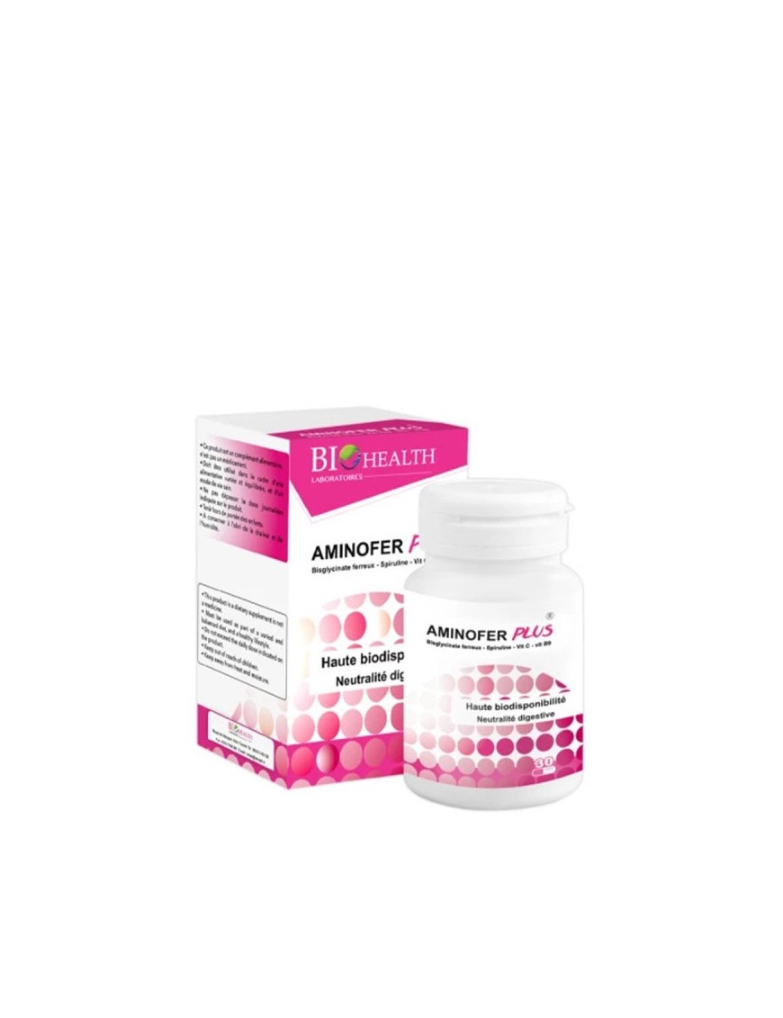 COMPLEMENT ALIMENTAIRE BIOHEALTH AMINOFER PLUS 30 GELULES
