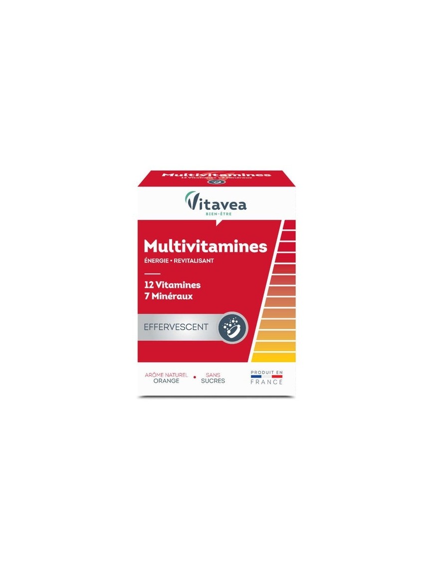 COMPLEMENT ALIMENTAIRE VITAVEA MULTIVITAMINES 12 VITAMINES+7 OLIGO ELEMENTS EFFERVESCENT 24 COMPRIMES