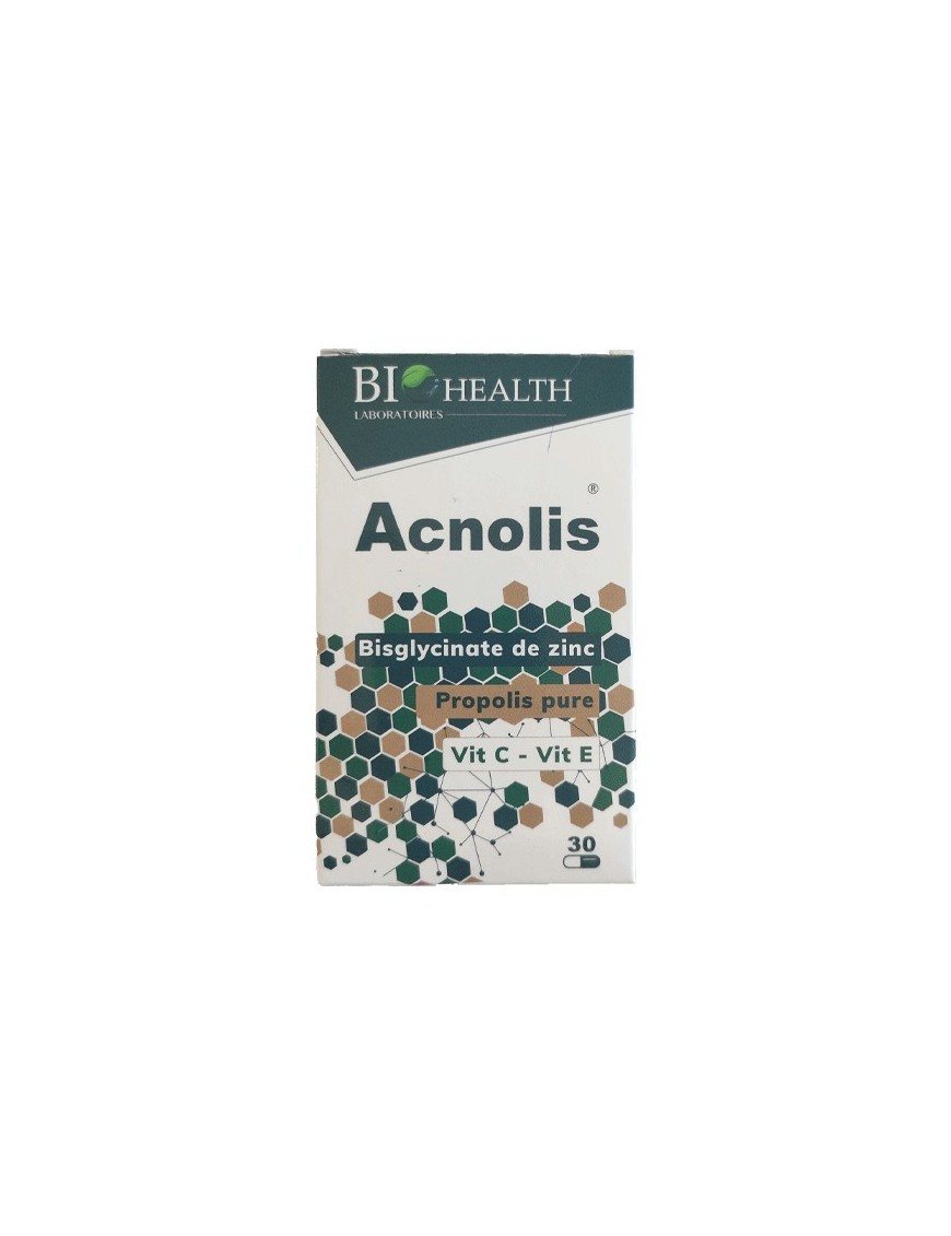 COMPLEMENT ALIMENTAIRE BIO HEALTH ACNOLIS 30 GELULES