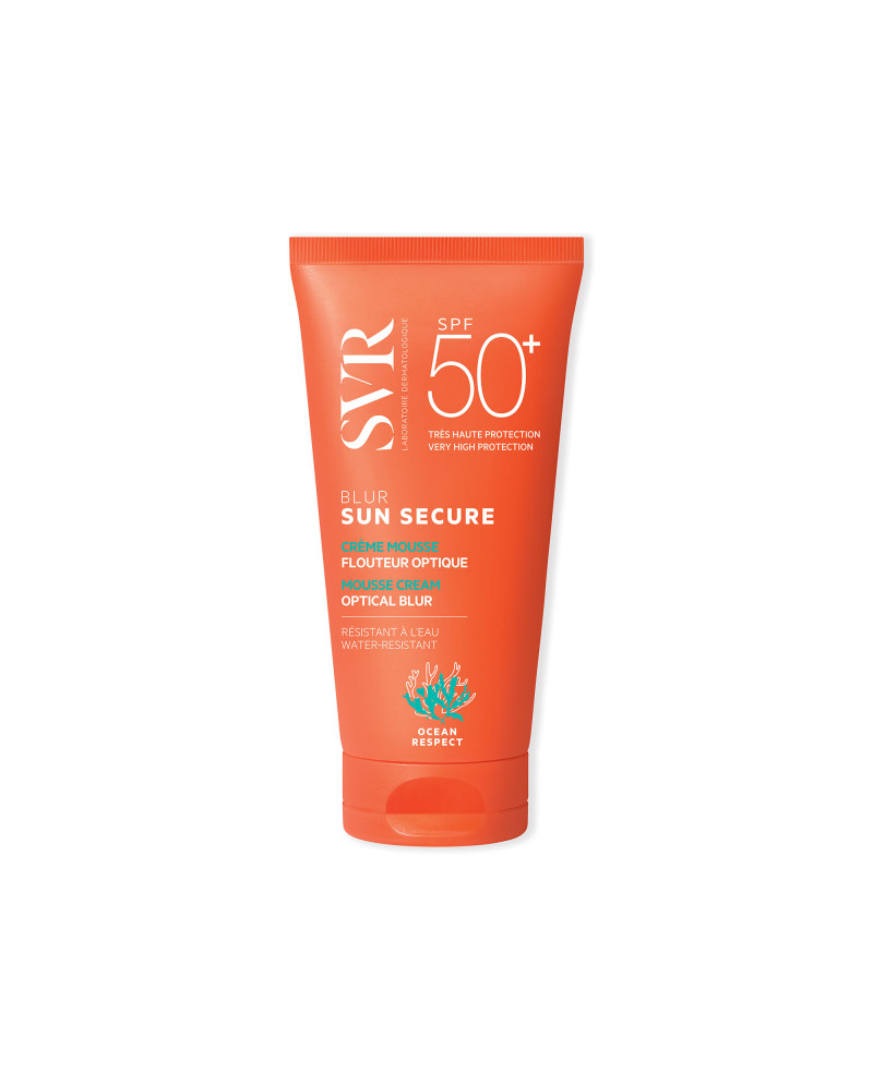 CREME SOLAIRE TOUT TYPE DE PEAU SVR SUN SECURE BLUR MOUSSE FLOUTEUR INVISIBLE  SPF50+ 50ML