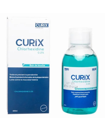 BAIN DE BOUCHE CHLORHEXIDINE CURIX 0.2% 200ML