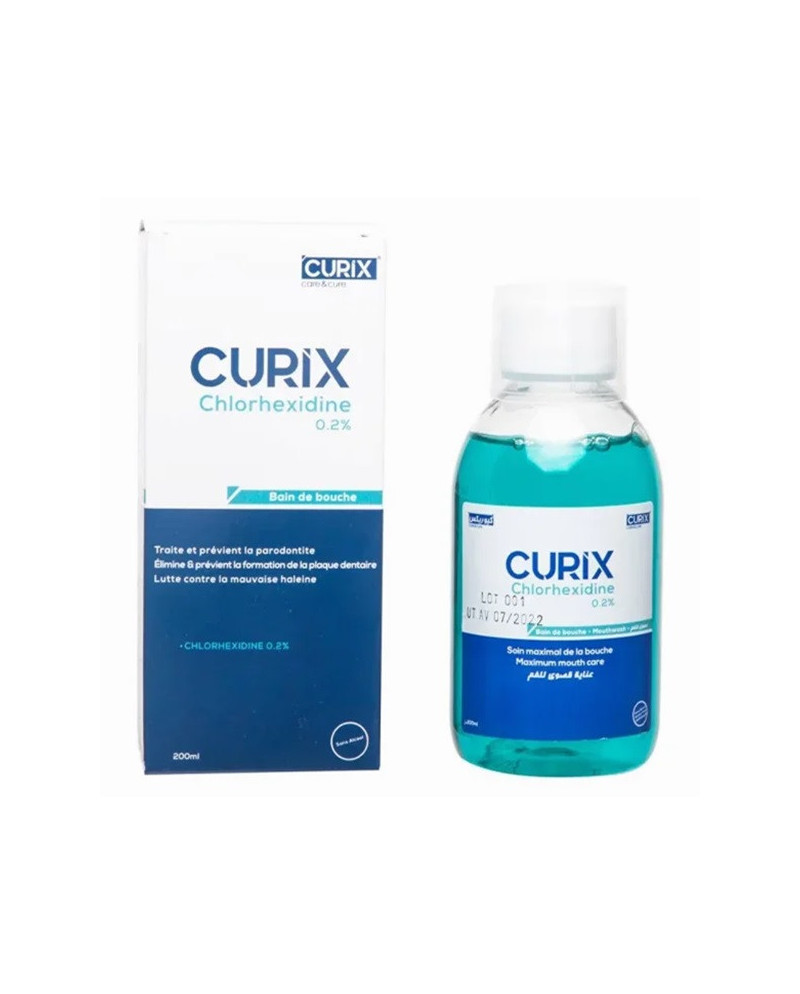 BAIN DE BOUCHE CHLORHEXIDINE CURIX 0.2% 200ML