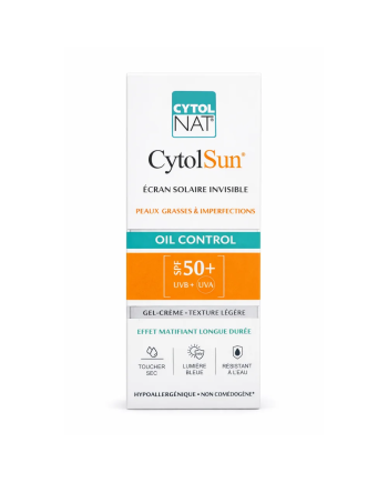 ECRAN SOLAIRE CYTOLNAT CYTOLSUN OIL CONTROL INVISIBLE SPF50+ 50ML