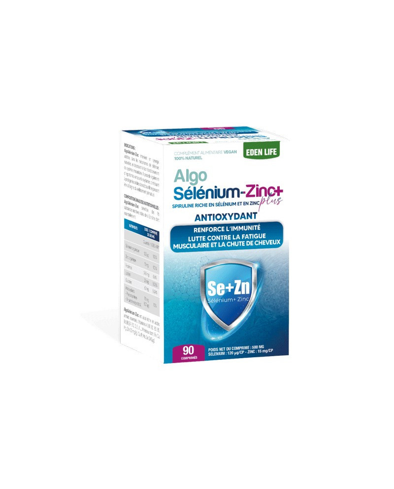 COMPLEMENT ALIMENTAIRE EDEN LIFE ALGO SELENIUM-ZINC PLUS 90 COMPRIMES