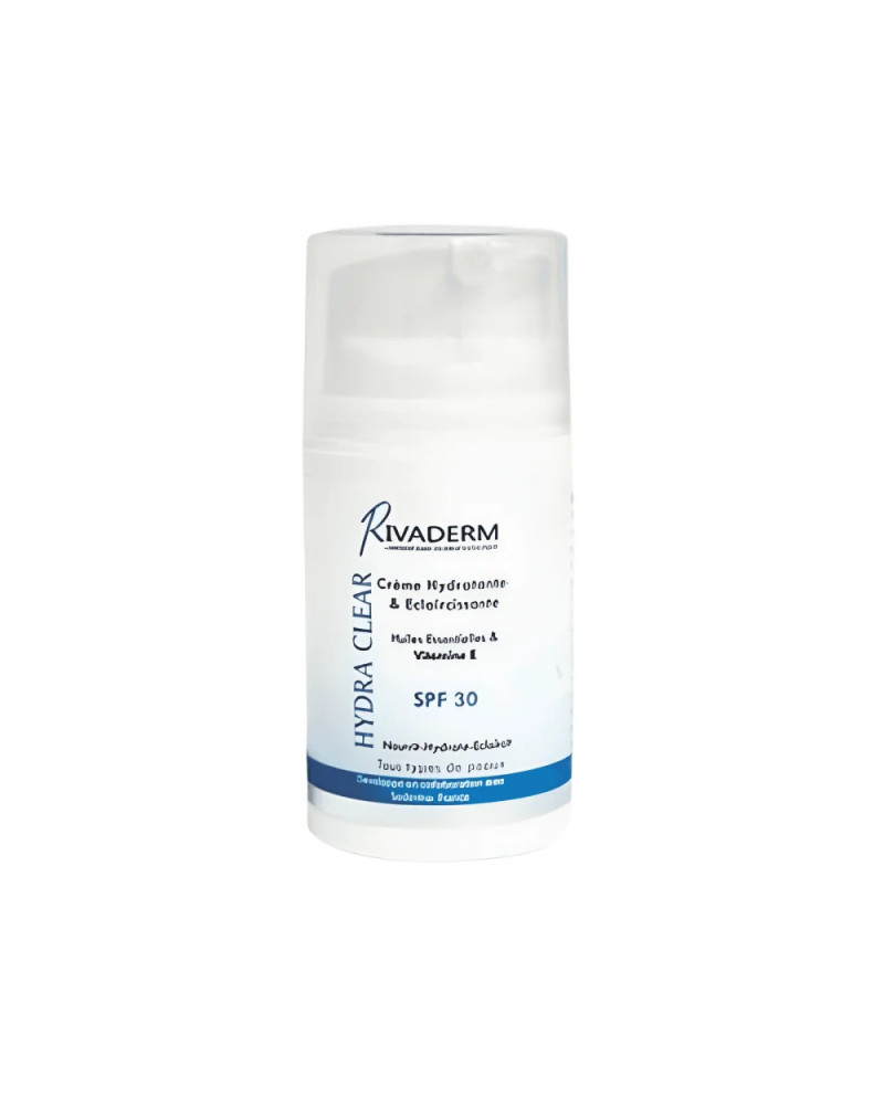 CREME HYDRATANTE ECLAIRCISSANTE RIVADERM HYDRA CLEAR SPF30 50ML