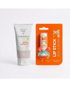 ECRAN SOLAIRE PEAUX GRASSES INVISIBLE RONCEY SUNSHIELD SPF50 50ML+BAUME A LEVRES SPF30