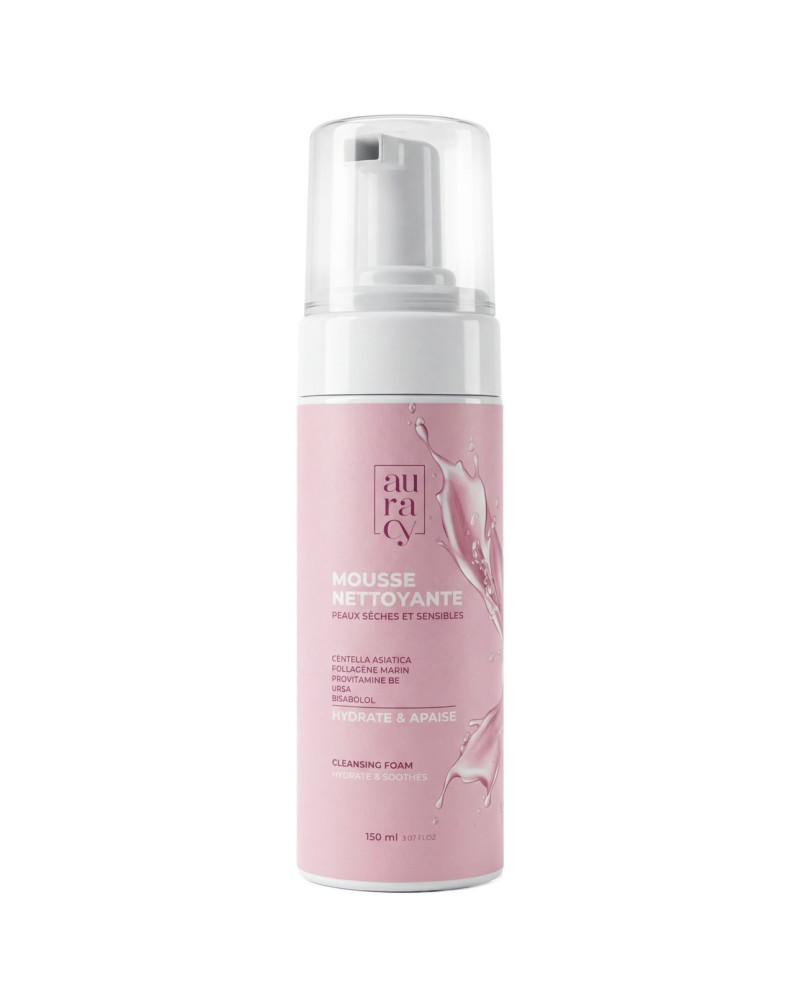 MOUSSE NETTOYANTE PEAUX SECHES ET SENSIBLES AURACY 150ML