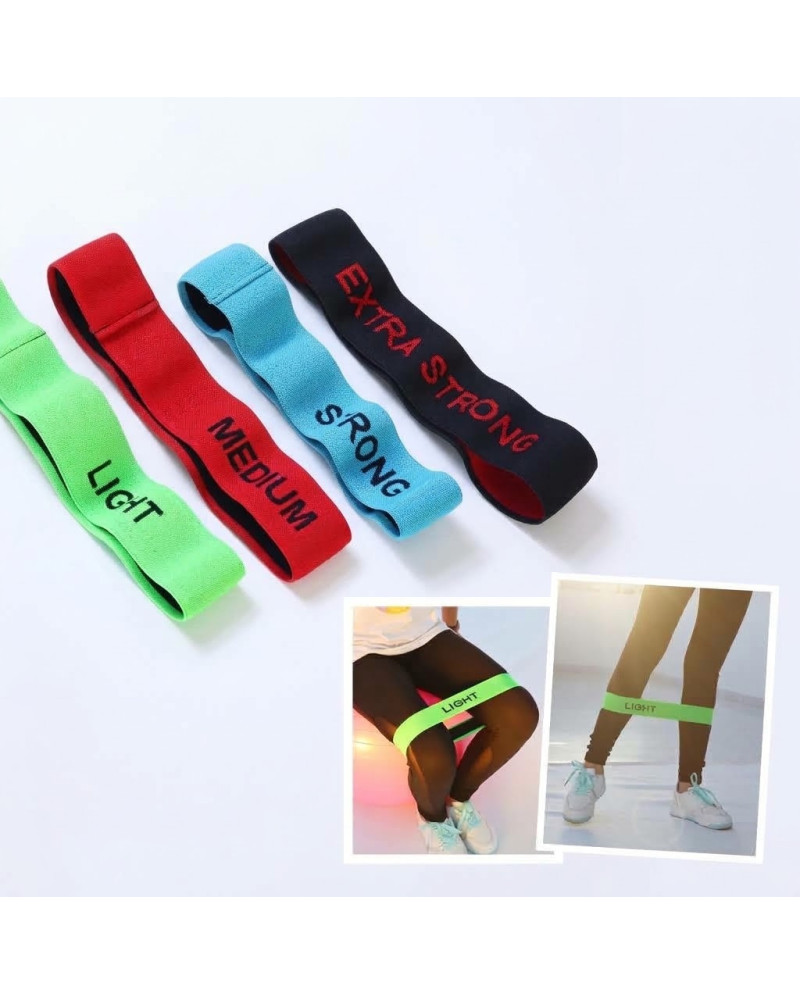 Pack 4 Bandes de Résistance pour Fitness et Musculation