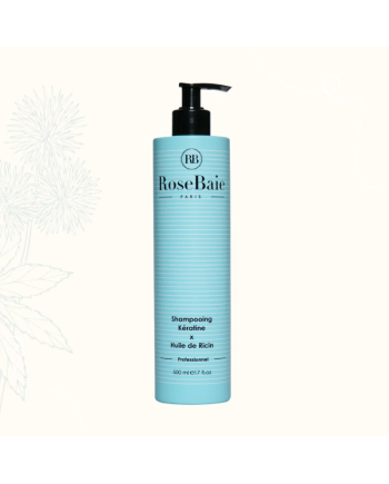 SHAMPOING HUILE DE RICIN X KERATINE ROSEBAIE 500 ML