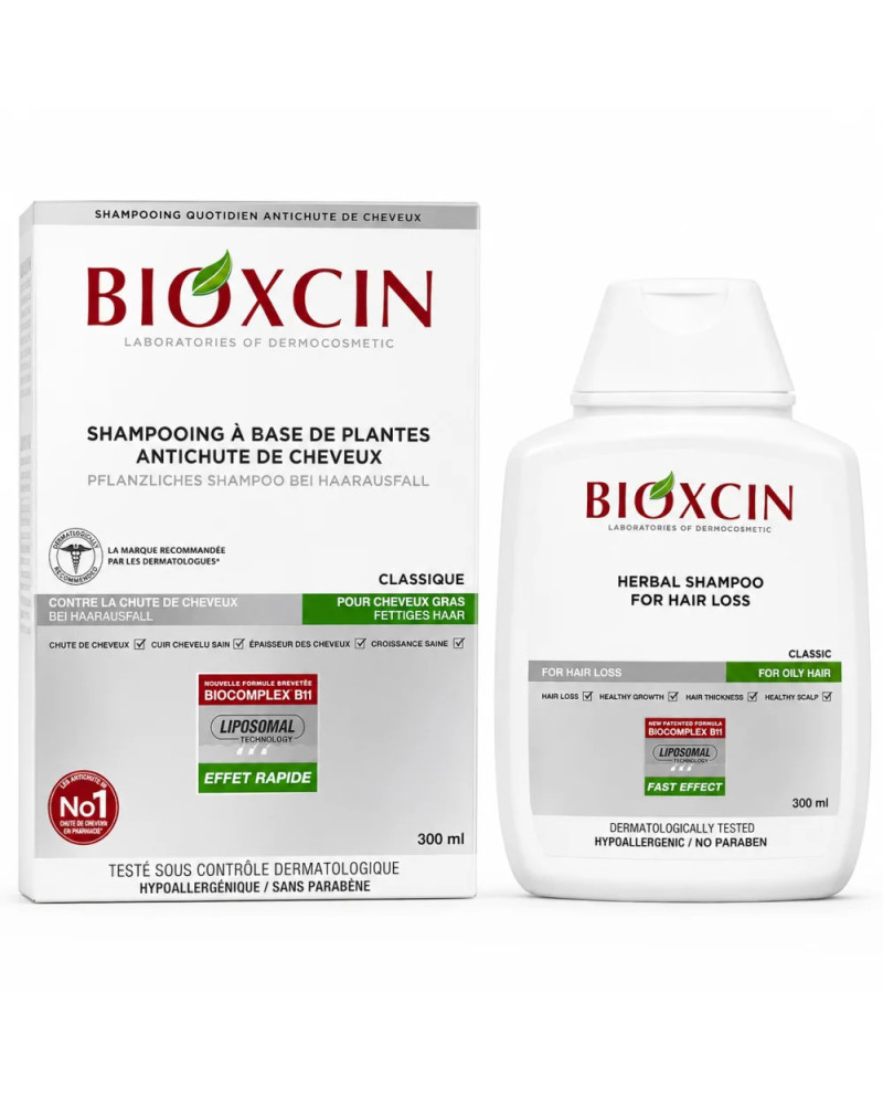 SHAMPOING ANTI-CHUTE CHEVEUX GRAS BIOXSINE 300ML