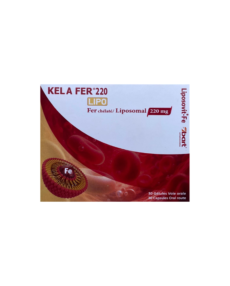 COMPLEMENT ALIMENTAIRE XEN KELA FER 220 LIPO MG 30 GELULES
